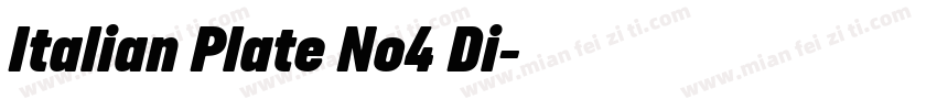 Italian Plate No4 Di字体转换